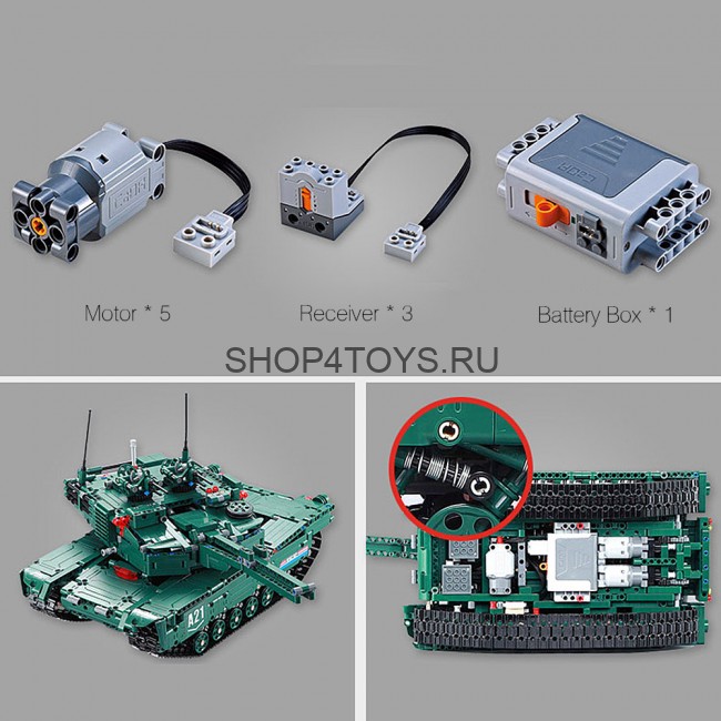 Конструктор Double E Cada Technics, Танк M1A2, 1498 деталей, пульт управления - C61001W Конструктор Double E Cada Technics, Танк M1A2, 1498 деталей, пульт управления - C61001W
