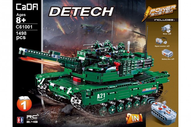 Конструктор Double E Cada Technics, Танк M1A2, 1498 деталей, пульт управления - C61001W Конструктор Double E Cada Technics, Танк M1A2, 1498 деталей, пульт управления - C61001W