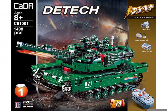Конструктор Double E Cada Technics, Танк M1A2, 1498 деталей, пульт управления - C61001W Конструктор Double E Cada Technics, Танк M1A2, 1498 деталей, пульт управления - C61001W