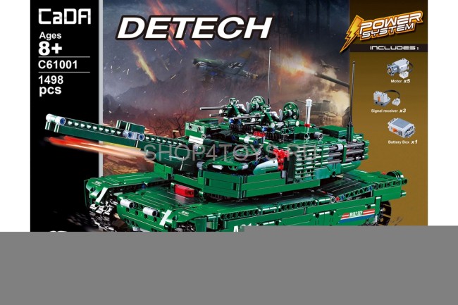 Конструктор Double E Cada Technics, Танк M1A2, 1498 деталей, пульт управления - C61001W Конструктор Double E Cada Technics, Танк M1A2, 1498 деталей, пульт управления - C61001W