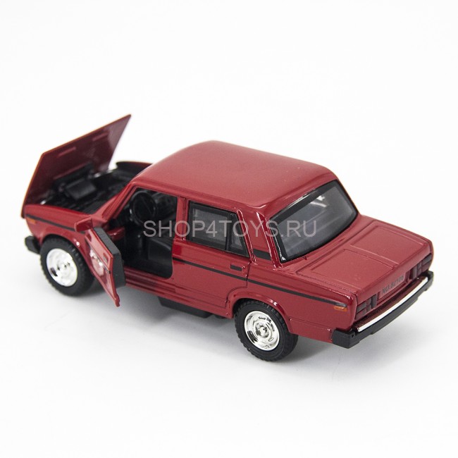 Металлическая модель Лада 2106 Red (свет, звук, инерция) 1:32 - 82106D-12 Металлическая модель Лада 2106 Red (свет, звук, инерция) 1:32 - 82106D-12