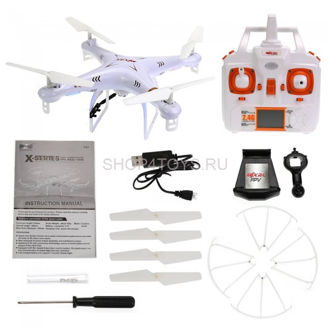 Радиоуправляемый квадрокоптер MJX X705C HD FPV White 2.4G - X705C-W Радиоуправляемый квадрокоптер MJX X705C HD FPV White 2.4G - X705C-W