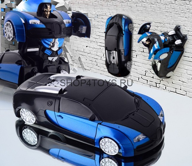 Радиоуправляемый трансформер, ползающий по стенам MZ Bugatti Veyron Blue 1:24 - 2815P-B Радиоуправляемый трансформер, ползающий по стенам MZ Bugatti Veyron Blue 1:24 - 2815P-B