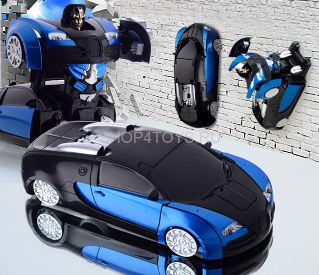 Радиоуправляемый трансформер, ползающий по стенам MZ Bugatti Veyron Blue 1:24 - 2815P-B Радиоуправляемый трансформер, ползающий по стенам MZ Bugatti Veyron Blue 1:24 - 2815P-B