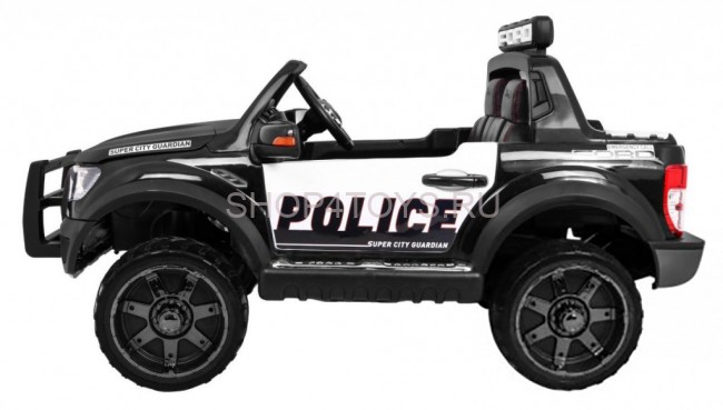 Детский электромобиль Ford Ranger Raptor Police с мигалками - DK-F150RP-BLACK-PAINT Детский электромобиль Ford Ranger Raptor Police с мигалками - DK-F150RP-BLACK-PAINT