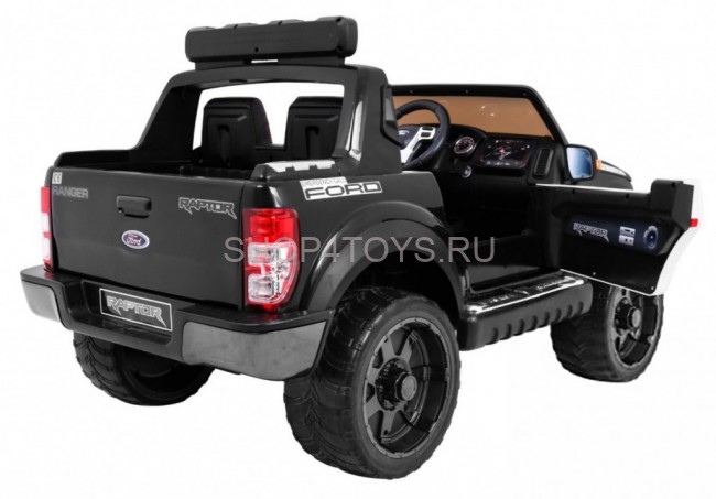 Детский электромобиль Ford Ranger Raptor Police с мигалками - DK-F150RP-BLACK-PAINT Детский электромобиль Ford Ranger Raptor Police с мигалками - DK-F150RP-BLACK-PAINT