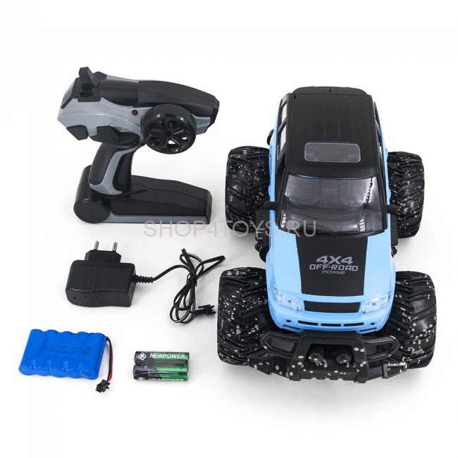 Радиоуправляемый синий джип ZC333 4WD 1:14 2.4G - 333-MUD02B Радиоуправляемый синий джип ZC333 4WD 1:14 2.4G - 333-MUD02B