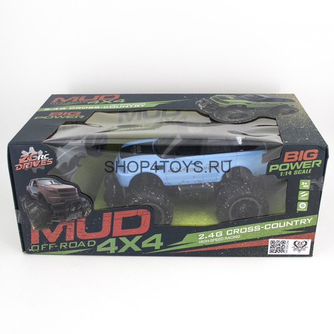 Радиоуправляемый синий джип ZC333 4WD 1:14 2.4G - 333-MUD02B Радиоуправляемый синий джип ZC333 4WD 1:14 2.4G - 333-MUD02B
