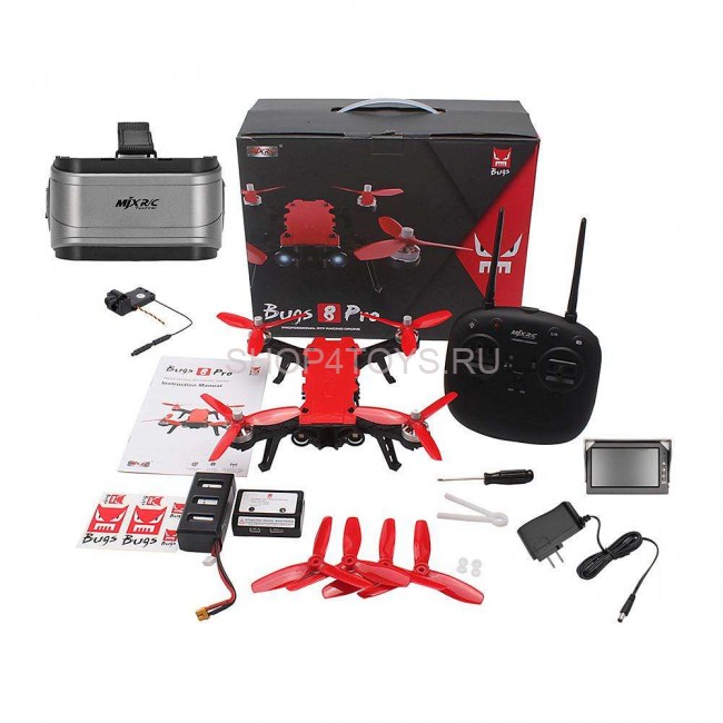 Радиоуправляемый квадрокоптер MJX Bugs 8 PRO + FPV очки + FPV камера RTF 2.4G - MJX B8PRO-G3S Радиоуправляемый квадрокоптер MJX Bugs 8 PRO + FPV очки + FPV камера RTF 2.4G - MJX B8PRO-G3S