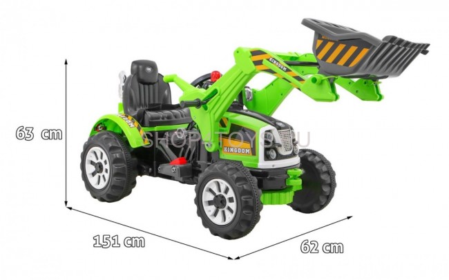 Детский электромобиль трактор на аккумуляторе 12V / зеленый - JS328A-GREEN Детский электромобиль трактор на аккумуляторе 12V / зеленый - JS328A-GREEN