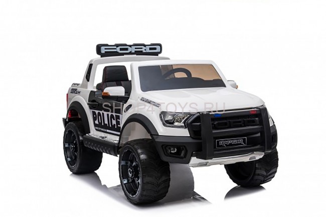 Детский электромобиль Ford Ranger Raptor Police с мигалками - DK-F150RP-WHITE Детский электромобиль Ford Ranger Raptor Police с мигалками - DK-F150RP-WHITE