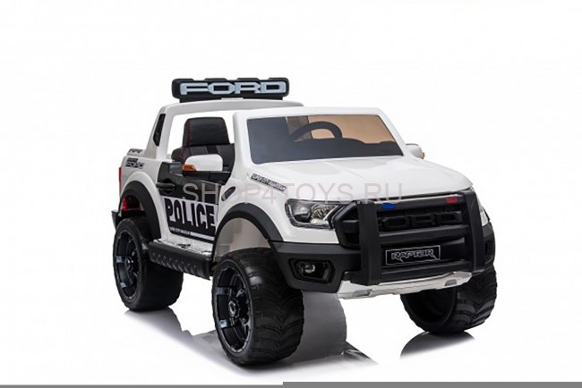 Детский электромобиль Ford Ranger Raptor Police с мигалками - DK-F150RP-WHITE Детский электромобиль Ford Ranger Raptor Police с мигалками - DK-F150RP-WHITE