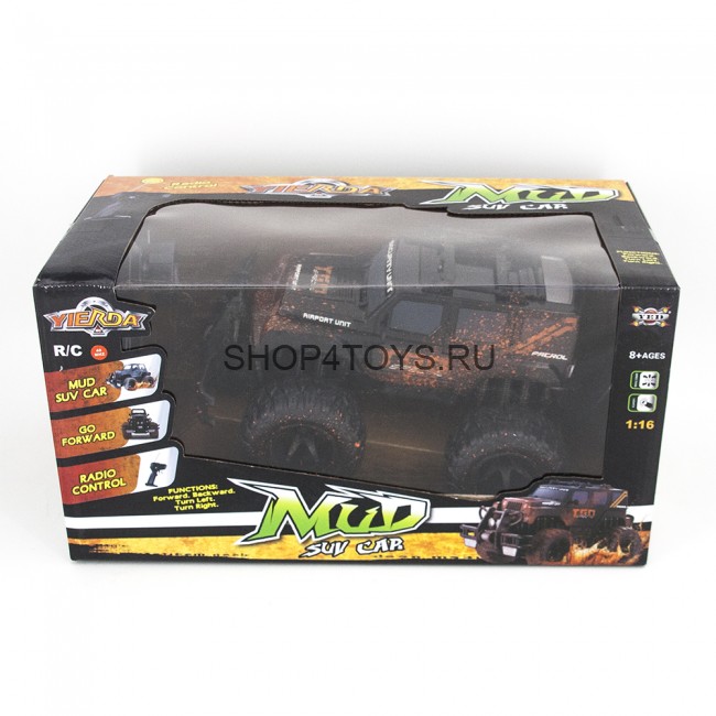 Радиоуправляемый черный внедорожник YED MUD SUV 1:16 - YE81407 Радиоуправляемый черный внедорожник YED MUD SUV 1:16 - YE81407