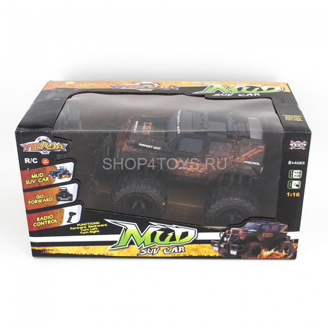 Радиоуправляемый черный внедорожник YED MUD SUV 1:16 - YE81407 Радиоуправляемый черный внедорожник YED MUD SUV 1:16 - YE81407