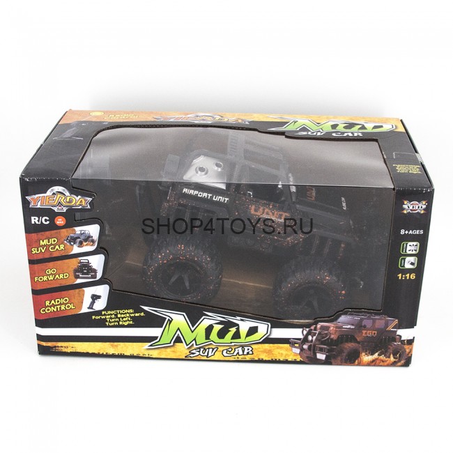 Радиоуправляемый черный внедорожник YED MUD SUV 1:16 - YE81408 Радиоуправляемый черный внедорожник YED MUD SUV 1:16 - YE81408