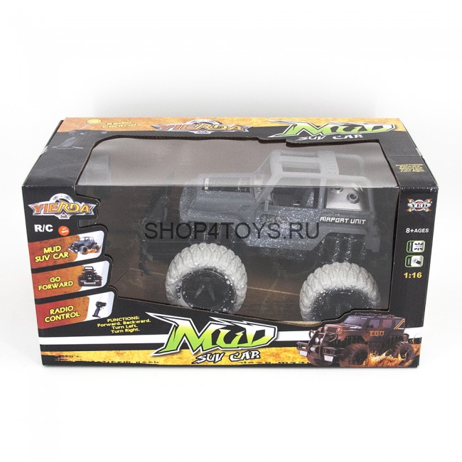 Радиоуправляемый серый внедорожник YED MUD SUV 1:16 - YE81408-G Радиоуправляемый серый внедорожник YED MUD SUV 1:16 - YE81408-G