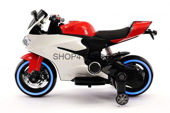 Детский электромотоцикл Ducati 12V - FT-1628-RED-WHITE Детский электромотоцикл Ducati 12V - FT-1628-RED-WHITE
