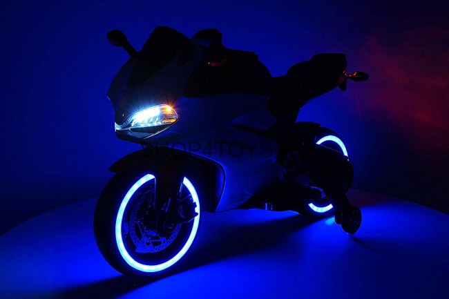 Детский электромотоцикл Ducati 12V - FT-1628-RED-WHITE Детский электромотоцикл Ducati 12V - FT-1628-RED-WHITE
