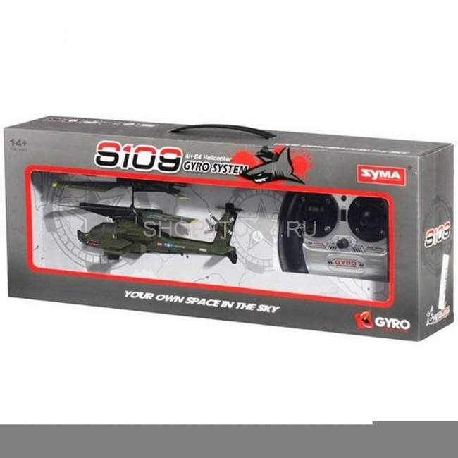 Радиоуправляемый вертолет Apache AH-64 - S109G с гироскопом