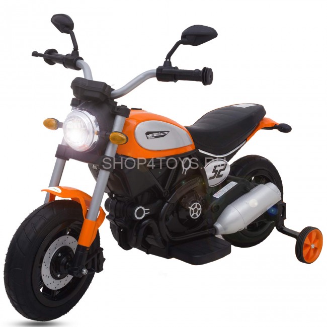 Детский мотоцикл Qike Чоппер оранжевый - QK-307-ORANGE Детский мотоцикл Qike Чоппер оранжевый - QK-307-ORANGE