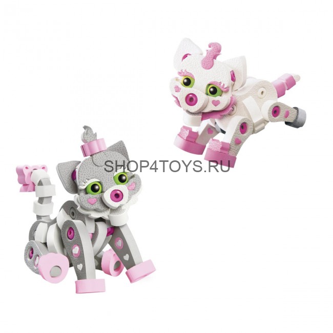 Мягкий конструктор из EVA Soft Blocks "Кошка и котенок" 180 деталей - 3201 Мягкий конструктор из EVA Soft Blocks "Кошка и котенок" 180 деталей - 3201