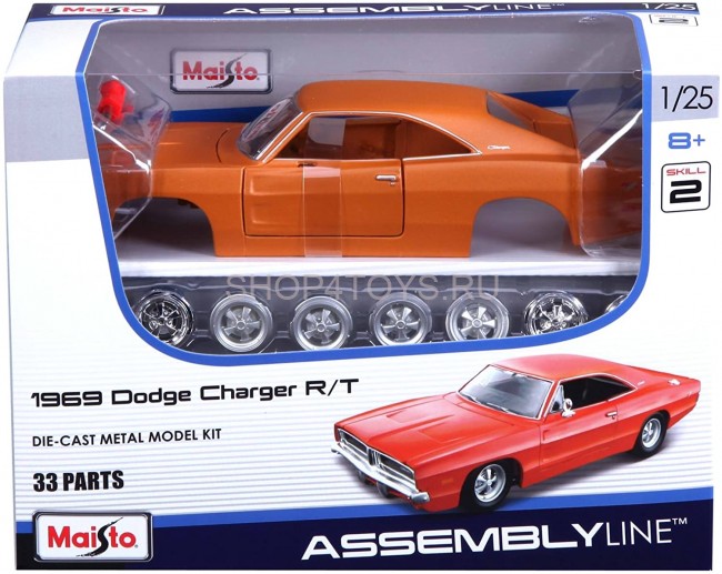 Сборная металлическая модель Maisto 1969 Dodge Charger R/T 1:24 - 39900 Сборная металлическая модель Maisto 1969 Dodge Charger R/T 1:24 - 39900