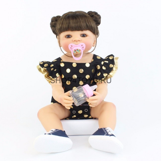 Реборн силиконовая с длинными волосами Мари