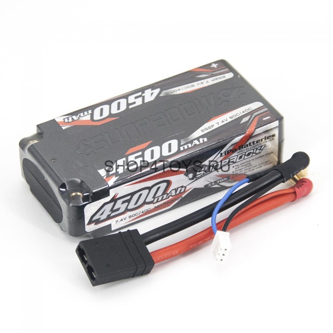 Аккумулятор Sunpadow Li-Po 7.4V 4500 40C SH TRX plug - SP-4500-2-40C-SH-T Аккумулятор Sunpadow Li-Po 7.4V 4500 40C SH TRX plug - SP-4500-2-40C-SH-T