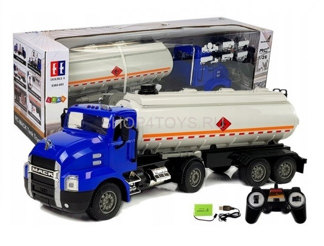 Радиоуправляемый тягач Double E MACK с цистерной 1:26 2.4G - E582-003 Радиоуправляемый тягач Double E MACK с цистерной 1:26 2.4G - E582-003
