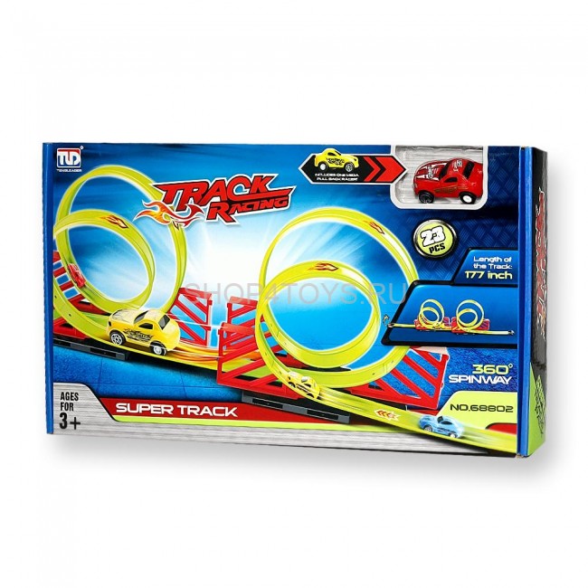 Детский пусковой трек Track Racing длина трека 450 см - 68802 Детский пусковой трек Track Racing длина трека 450 см - 68802