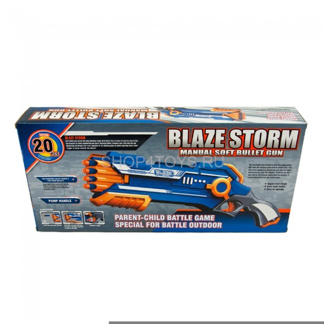 Пистолет ''BlazeStorm'' с мягкими пулями (2-ой выстрел) - ZC7037 Пистолет ''BlazeStorm'' с мягкими пулями (2-ой выстрел) - ZC7037