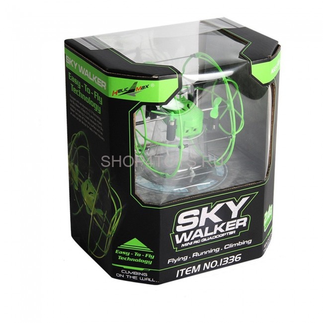 Радиоуправляемый квадрокоптер с защитной сеткой Green SkyWalker - HM1336-GREEN Радиоуправляемый квадрокоптер с защитной сеткой Green SkyWalker - HM1336-GREEN