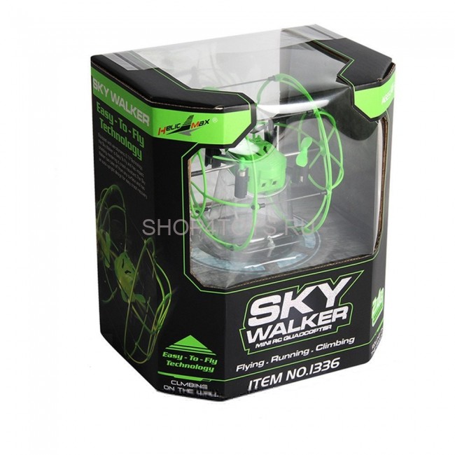 Радиоуправляемый квадрокоптер с защитной сеткой Green SkyWalker - HM1336-GREEN Радиоуправляемый квадрокоптер с защитной сеткой Green SkyWalker - HM1336-GREEN