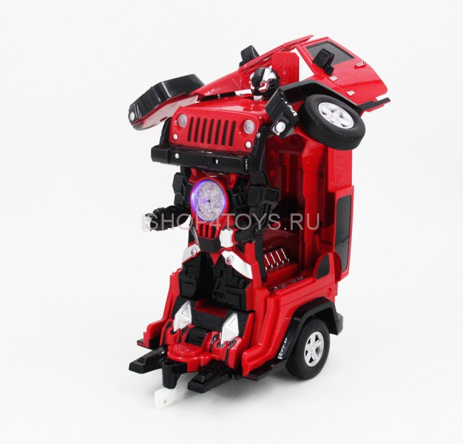 Радиоуправляемый робот трансформер Jeep Rubicon Red 1:14 - 2329PF Радиоуправляемый робот трансформер Jeep Rubicon Red 1:14 - 2329PF
