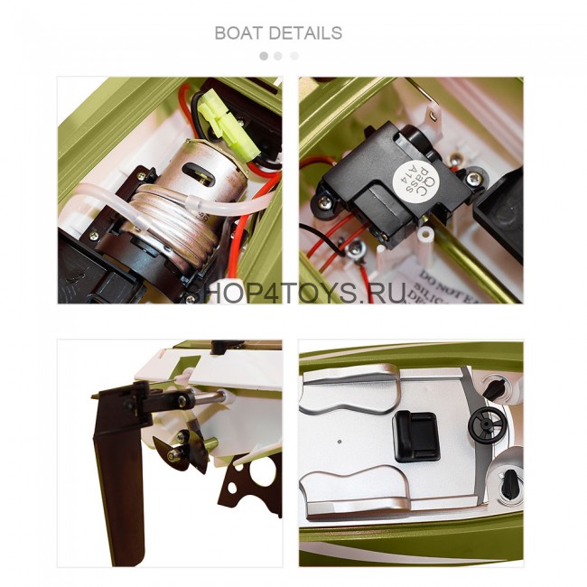 Радиоуправляемый катер Feilun FT016 Racing Boat Green RTR 2.4G - FT016 Радиоуправляемый катер Feilun FT016 Racing Boat Green RTR 2.4G - FT016