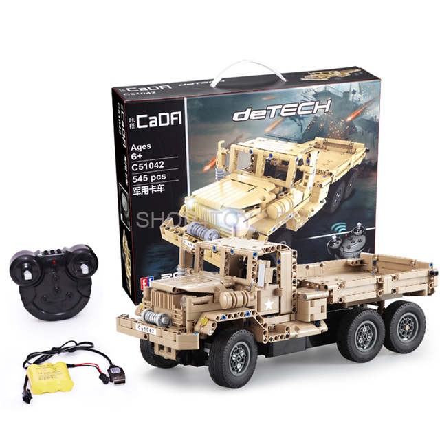 Конструктор радиоуправляемый CADA deTech военный грузовик (38 см, 545 деталей) - C51042W Конструктор радиоуправляемый CADA deTech военный грузовик (38 см, 545 деталей) - C51042W