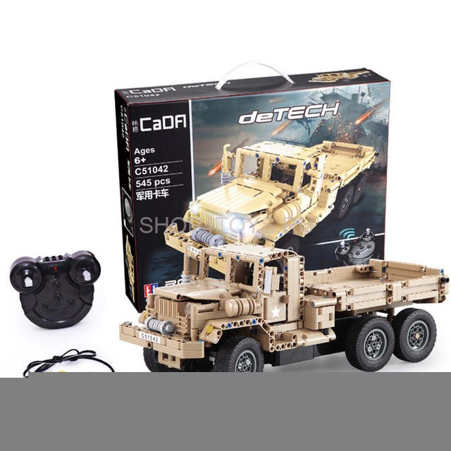 Конструктор радиоуправляемый CADA deTech военный грузовик (38 см, 545 деталей) - C51042W Конструктор радиоуправляемый CADA deTech военный грузовик (38 см, 545 деталей) - C51042W