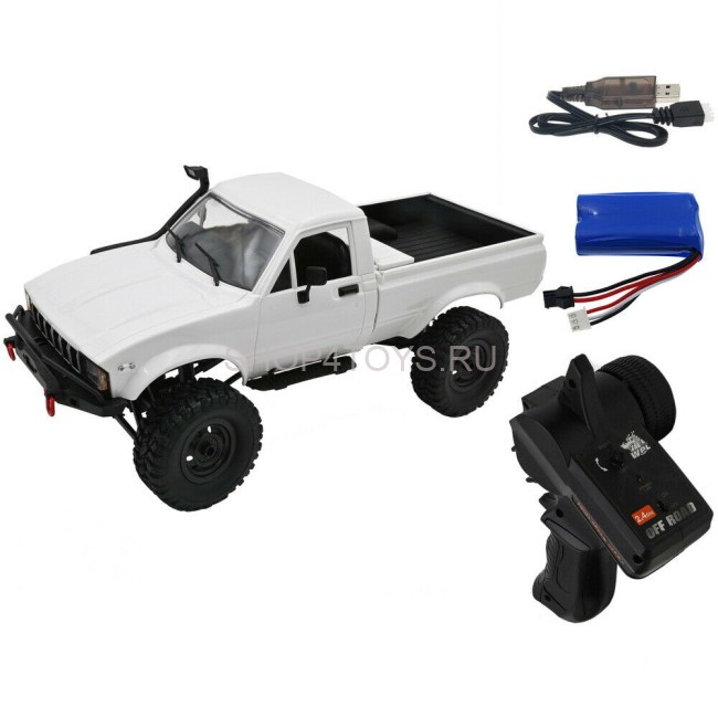 Радиоуправляемая машина WPL пикап Hilux (белый) 4WD 2.4G 1:16 RTR - WPLC-24-1 Радиоуправляемая машина WPL пикап Hilux (белый) 4WD 2.4G 1:16 RTR - WPLC-24-1