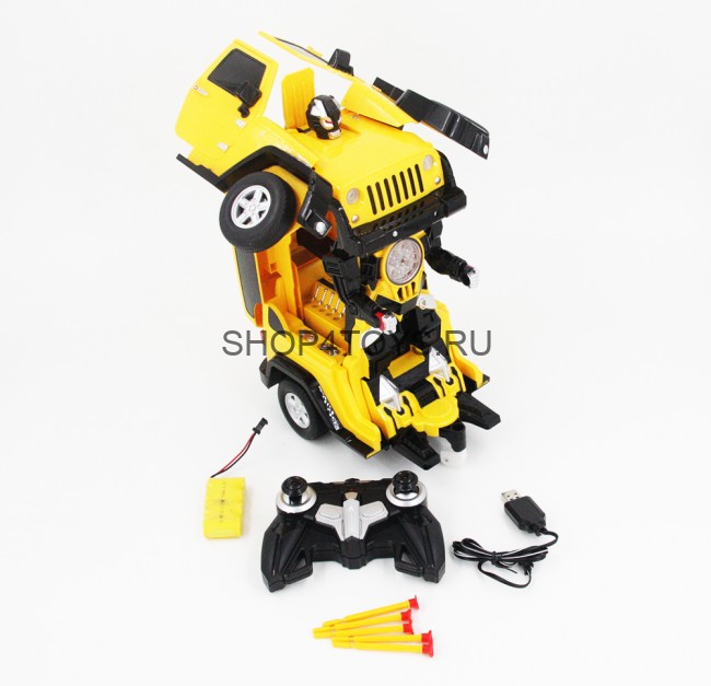 Радиоуправляемый робот трансформер Jeep Rubicon Yellow 1:14 - 2329PF Радиоуправляемый робот трансформер Jeep Rubicon Yellow 1:14 - 2329PF