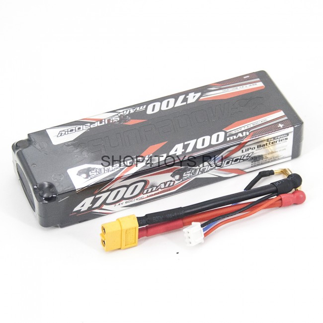 Аккумулятор Sunpadow Li-Po 7.4V 4700 40C S XT60 plug - SP-4700-2-40C-S-X