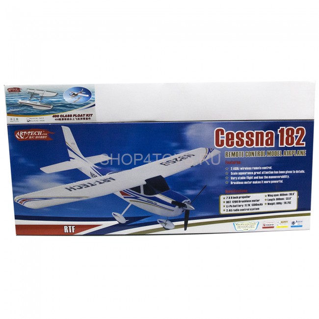 Радиоуправляемый самолет Art-tech Cessna Blue 182 400 Class с лыжами 2.4G - 2101Y Радиоуправляемый самолет Art-tech Cessna Blue 182 400 Class с лыжами 2.4G - 2101Y