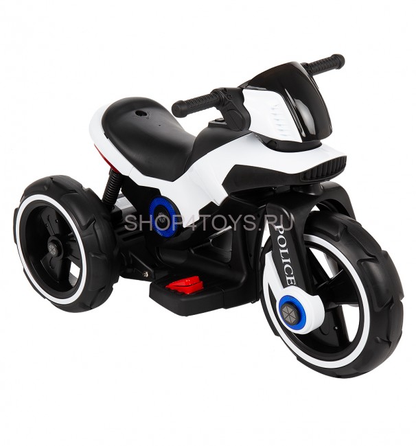 Детский мотоцикл на аккумуляторе Y-MAXI Police White - SW198A-WHITE Детский мотоцикл на аккумуляторе Y-MAXI Police White - SW198A-WHITE