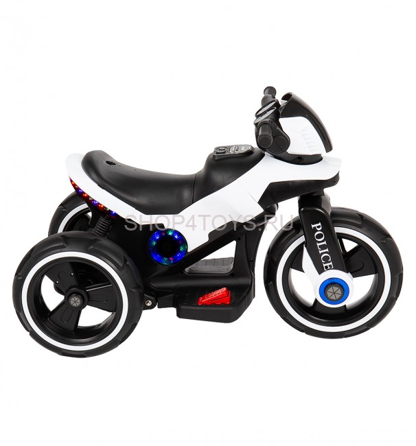Детский мотоцикл на аккумуляторе Y-MAXI Police White - SW198A-WHITE Детский мотоцикл на аккумуляторе Y-MAXI Police White - SW198A-WHITE