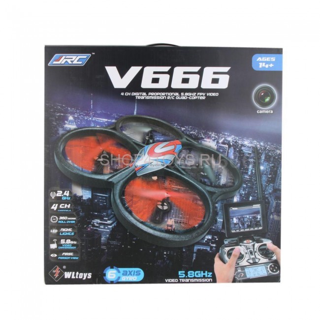 Радиоуправляемый коптер WLToys V666N FPV Camera UFO Barometer Sensor 2.4G - V666N Радиоуправляемый коптер WLToys V666N FPV Camera UFO Barometer Sensor 2.4G - V666N