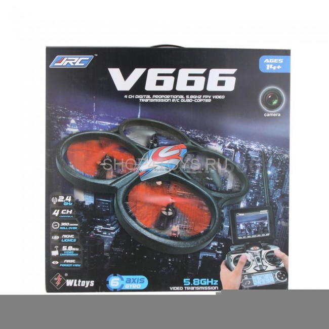 Радиоуправляемый коптер WLToys V666N FPV Camera UFO Barometer Sensor 2.4G - V666N Радиоуправляемый коптер WLToys V666N FPV Camera UFO Barometer Sensor 2.4G - V666N