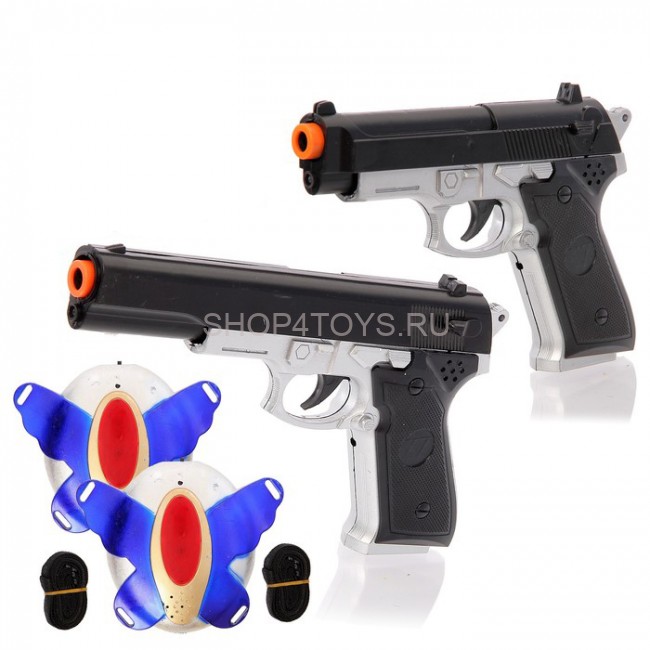 Игровой набор из пистолетов "Лазерный бой S.W.A.T." на батарейках - XZ-H53 Игровой набор из пистолетов "Лазерный бой S.W.A.T." на батарейках - XZ-H53