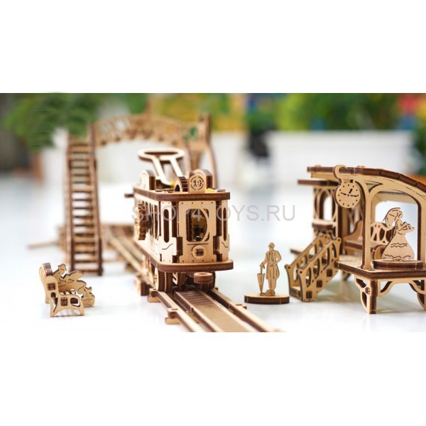 Деревянный 3D конструктор Ugears "Трамвайная линия" - 70020 Деревянный 3D конструктор Ugears "Трамвайная линия" - 70020