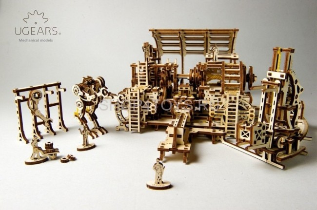 Деревянный 3D конструктор Ugears "Фабрика Роботов" - 70039 Деревянный 3D конструктор Ugears "Фабрика Роботов" - 70039