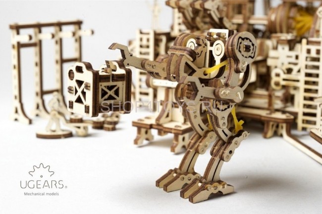 Деревянный 3D конструктор Ugears "Фабрика Роботов" - 70039 Деревянный 3D конструктор Ugears "Фабрика Роботов" - 70039