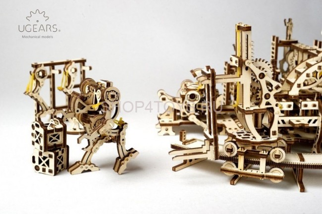 Деревянный 3D конструктор Ugears "Фабрика Роботов" - 70039 Деревянный 3D конструктор Ugears "Фабрика Роботов" - 70039